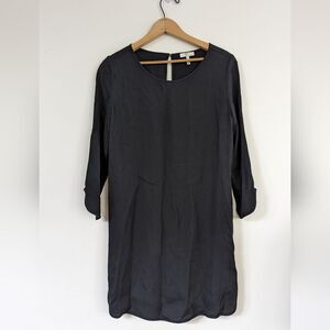 Joie black long sleeve round crew neck dress S Small